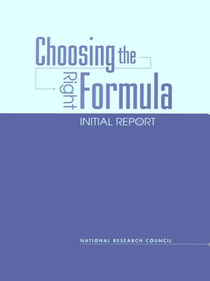 cover image of Choosing the Right Formula